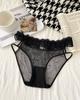 Renda Francesa Malha Sexy Roupa Íntima de Menina Novo Desejo Puro Algodão Puro Virilha Respirável e Confortável Calcinhas para Mulheres