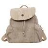 Mochila xadrez moderna e fresca para mulheres, novo estilo 2026, grande capacidade, estilo preppy, mochila casual, mochila estudantil leve