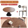 Mesa de Comedor Estilo Medieval Silla de Comedor Francesa Madera Maciza Combinación Retro Hogar Apartamento Pequeño Mesa Redonda Mesa de Comedor Pizarra Redonda