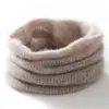 Cachemira 26 Otoño Invierno Nueva Ropa para Mujer Cálido Hilo Jaspeado Bufanda Pequeña Estilo Perezoso Bufanda para el Cuello Moda Suéter de Punto Calentador de Cuello