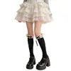 Calcetines de encaje, calcetines Lolita, calcetines de algodón puro para mujer, estilo fino de primavera y verano, calcetines con adorno de encaje de lazo, venta al por mayor desde Zhuzji