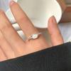 Anillo sencillo de plata 925, anillo que no se decolora, diseño de nicho, sensación de estilo ins, joyería simple, anillo de plata esterlina de alta gama, venta al por mayor para mujeres