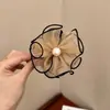 Elegante Clip de Pinza para el Cabello de Flor de Malla de Trébol de Cinco Hojas Nuevo Estilo 2025 Pinza para el Cabello Pinza de Tiburón de Alta Calidad Pinza Pagotto para la Cabeza
