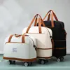 Nueva Bolsa de Viaje Transfronteriza con Ruedas para Viajes Cortos, Viajes Casuales, Bolsa de Gimnasio Expandible, Bolsa de Mano con Ruedas Universales, Gran Capacidad
