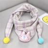 Bufanda infantil de dibujos animados estilo coreano, otoño e invierno, nueva, para niños y niñas, color contrastante, pata de gallo, bufanda triangular, bufanda a cuadros que combina con todo