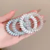 Gomas para el Cabello de Alambre de Teléfono Frescas y Coloridas Estilo Dopamina para Mujeres 2026 Nuevas Gomas Elásticas de Alta Elasticidad Bandas para el Cabello de Primavera y Verano Gomas de Goma sin Marcas