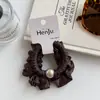 Elegante Coletero de Satén Perlado Estilo Diosa con Textura Mate, Goma para el Pelo que Realza el Cutis y Te Hace Ver Más Delgada, Diadema para Niñas
