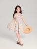 Falda de Cintura Pudding Haru Girls 2025 Verano Nuevo Vestido de Niña Bebé Dulce Floral Falda Corta