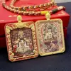 2025 Novo Dragão Zodiacal Wuye Thangka Pingente Homem Wuye Manjushri Face Dupla Cobre Dourado Doze Signos do Zodíaco Estilo Nacional