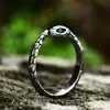 02396 Anillo Nuevo con Forma de Serpiente Transfronterizo de Amazon Retro Personalizado Serpiente Zodiacal Esmeralda Abierto para Hombres y Mujeres