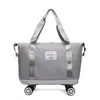 Bolsa de Viagem Roda Universal Expansível Linha Estudante Universitário Bolsa Li Grande Capacidade Armazenamento Separado Seco e Úmido Bolsa de Viagem para Academia