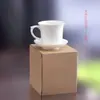 Taza de Café Elegante Transfronteriza Yuerui Cerámica de Jade Grasa de Cordero Taza de Maestro Taza de Beber para Niños Correa de Flores Asa Pequeña Posavasos Vaso de Agua