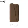 Nuevo monedero largo para mujer con textura de piel de guijarro, anti-magnético RFID, transfronterizo, con múltiples compartimentos, para talonarios, bolso de mano simple de gran capacidad