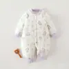 Ropa para bebé recién nacido, mameluco cálido de una pieza, ropa de otoño e invierno, mameluco acolchado de 40 g, ropa antibacterial para exteriores