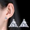 Pinduoduo TikTok Simples Casal Zircão Strass Estrela Geométrica Triângulo Brincos Pequenos Frescos Moda Jóias Para Orelhas