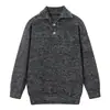 Suéter para Hombre 2025 Otoño Nuevo Estilo Coreano de Moda Suéter de Punto para Hombres Jóvenes Corte Holgado Cuello Solapa Top 917P52