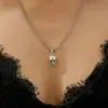 Collar de Halloween para Mujer Telaraña Oscura Calavera de Araña Mano Fantasma Colgante Cadena para Clavícula Joyería Transfronteriza Europea y Americana