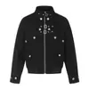 Ropa Vintage Yidao Colección Otoño 2026: Chaqueta de Lona Patchwork Desestructurada con Cuello Alto para Hombre y Mujer, Elegante Abrigo Corto