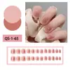 Uñas Almendradas Portátiles, Uñas Largas Estilo Europeo y Americano, Estilo Dulce y Fresco, Arte de Uñas con Pedrería Estrella Cruzada Blanco y Negro, Puntas de Uñas Postizas, Pegatinas para Uñas