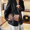 Bolsa Transversal Estilo Coreano para Mulheres, Grande Capacidade, Bolsa de Ombro Casual Simples, Bolsa Esportiva Casual para Homens e Mulheres, Bolsa Cilíndrica da Moda