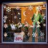 Calcomanías Electrostáticas de Vidrio de Copo de Nieve Navideño de Alce Colorido Transfronterizas Decoración de Ambiente Festivo Calcomanías Decorativas para Vidrio de Ventana