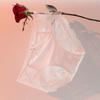 Braguitas de Encaje Pure Desire Girl Satén Francés Corazón Mariposa Algodón Perla Sexy Transpirables en la Entrepierna para Mujer