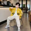 Chaquetas para Niños 2026 Otoño Nuevas Estilo Americano para Niños y Niñas Tendencia Geniales Chaquetas Bordadas Elegantes Chaquetas de Motocicleta Béisbol para Niños Pequeños
