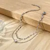 Joyería japonesa y coreana al por mayor, pulsera multicapa simple de circón personalizada para niñas, tobillera de moda de lujo ligero estilo Ins para mujeres