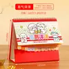 Calendario 2027 Año del Caballo Soporte de Papel Calendario Creativo Adorno de Escritorio de Oficina Encaje Lindo Tendencia China Venta al por Mayor Calendario Mensual Logo