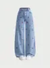Transfronterizo, jeans de mujer, estampados únicos, perfectos para quienes tienen piernas más gruesas, estilo adelgazante