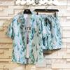Traje de camisa de comercio exterior para hombre Verano 2024 Juventud traje de camisa con estampado floral para hombre traje de shorts sueltos multicolor