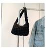 Bolso plisado de moda, estilo coreano, bandolera para mujer, diseño de nicho 2024, bolso informal que combina con todo, bolso portátil para debajo del brazo.