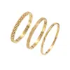 Moda Europeia e Americana Ins Pulseira Geométrica Simples Cravejada com Diamantes para Mulheres Aço Inoxidável Banhado a Ouro 18K Joias Estilo Minimalista