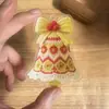 Decoração de Sino de Crochê para Árvore de Natal de Novo Produto Transfronteiriço Enfeite para Pendurar na Árvore de Natal Decoração de Acrílico Plana 2D Decoração de Natal