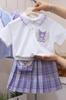 Falda JK para Niñas Verano 2025 Nuevo Estilo Universitario Traje de Manga Corta para Niños Vestido Kulomi Elegante para Bebé