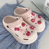Sandálias Croc DIY Dopamina de Verão Roupas Femininas Sandálias Plataforma com Solado Macio Sandálias Fofas para Estudantes Antiderrapantes Baotou