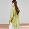Camisa de manga larga de seda helada para mujer, transpirable, de Tencel, con protector solar, estilo verano 2025, nueva, holgada y fresca.