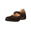 Bailarina Deportiva Aumenta-Altura Patchwork de Ante de Vaca Mary Jane Otoño 2026 Cuña de Tacón Medio Cuero Genuino Zapatos Casuales para Mujer