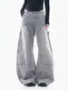 Jeans Americano Retro Vintage Lavado com Manchas de Tinta Rasgado Curvo Unissex Tendência Solto Lenhador Calças de Trabalho