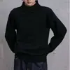 Suéter de punto acanalado de cuello alto estilo americano para hombres y mujeres, suéter nuevo de invierno de corte holgado con un toque casual y sofisticado