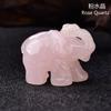 Adornos tallados de jade y elefante de cristal natural, artesanías de cristal Feng Shui, fábrica al por mayor, productos de suministro vivo