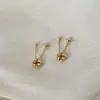 Pendientes Casuales Elegantes de Cuerda Dorada Anudada Diseño de Nicho Pendientes de Alta Gama Nueva Moda 2025 Pendientes Versátiles