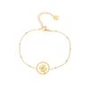 Anillo de acero inoxidable con trébol de cuatro hojas y acero de titanio, pendientes de estilo europeo y americano para mujer, collar de nicho dorado, estilo francés.