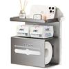Caja para Papel Higiénico Estante de Almacenamiento para Inodoro sin Perforaciones Montado en la Pared Caja para Colocar Papel Higiénico Soporte para Rollo de Papel para Baño