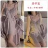 Ruochun quiere ver a través de malla sin espalda plisado sling mariposa push up más almohadilla para el pecho camisón traje para estar en casa 4129