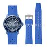 Compatible con Swatch X Swatch X Blancpain Colaboración Correa de Reloj Curva de Silicona Líquida para Hombre Fifty Fathoms 22mm Correa Transpirable