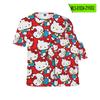 Camiseta Hello Kitty Verão Casual Versão Solta Desenho Animado Hellokitty Adulto Crianças Camiseta de Manga Curta Tendência de Roupa 3D