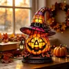 Decoração de Halloween Abóbora Fantasma Chapéu de Bruxa Luminária Noturna Estátua Ornamento Decoração de Casa Decorações de Halloween