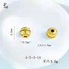 Acessórios de Miçangas para Balde de Flor Bola Padrão Nuvem, Cobre Esmaltado Banhado a Ouro Tradicional com Diamantes, Miçangas Espaçadoras com Furo, Acessórios para Montagem de Joias DIY