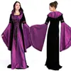 Fantasia de Halloween vestido roxo da corte francesa vestido retrô esfregão vestido retrô dama da corte vestido de rainha